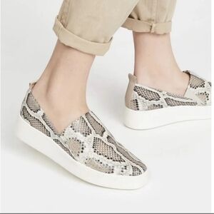 Vince Saxon 2 Slip On Platform Sneakers Shoes Snakeskin Size 8